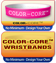 Color Core Custom Rubber Bracelets