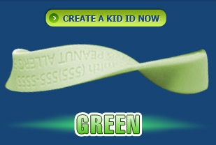 Kid ID Band Green
